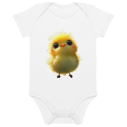 Body bébé en coton bio avec illustration d’oisillon tendre – Le Lama qui rit