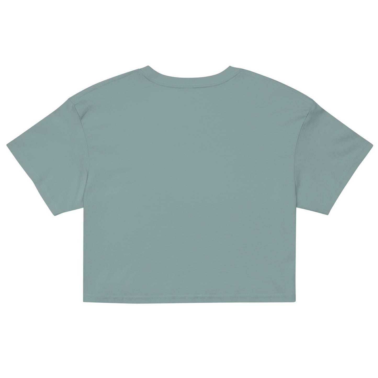 Crop top tendance femme Suisse mineral vert d'eau vue de dos