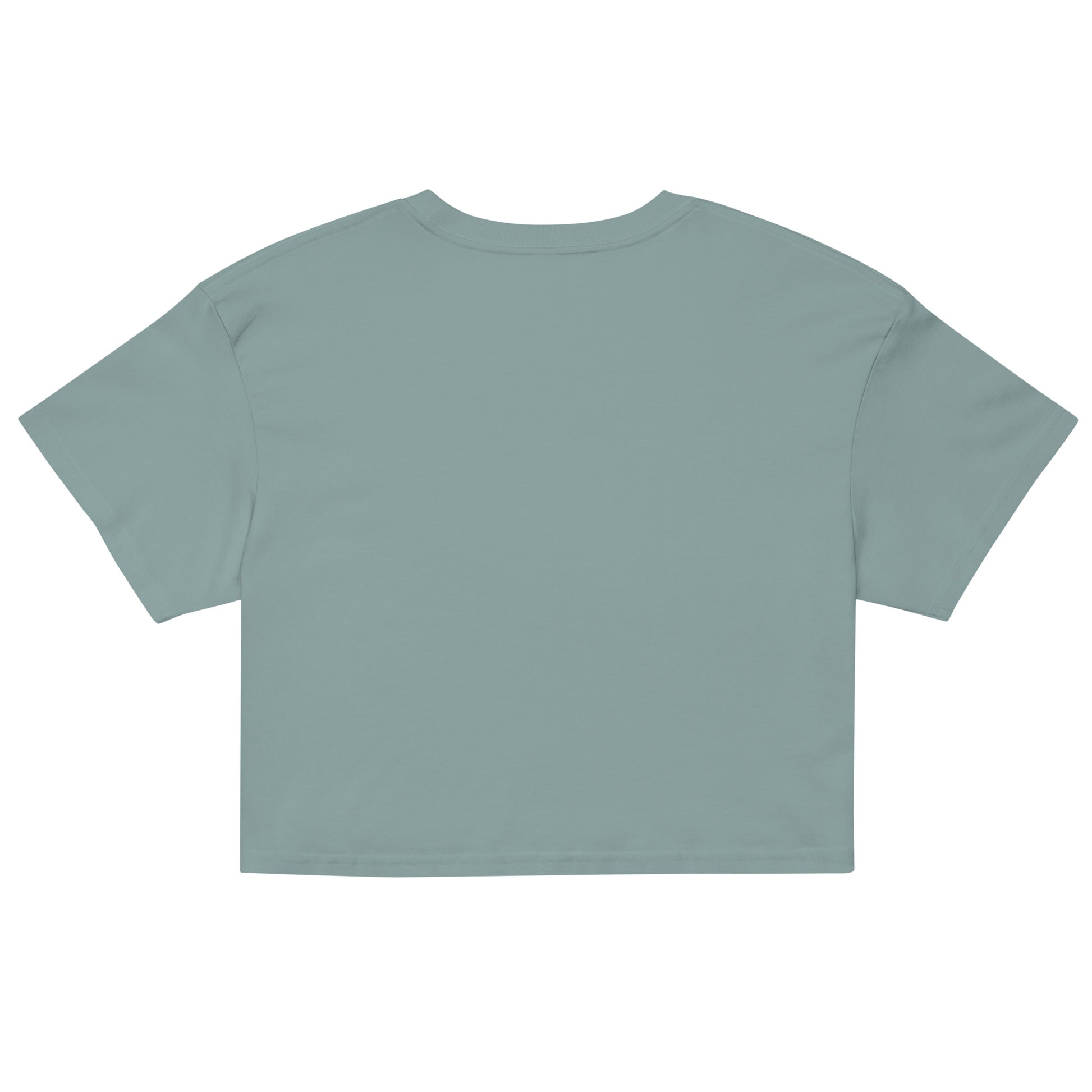 Crop top tendance femme Suisse mineral vert d'eau vue de dos