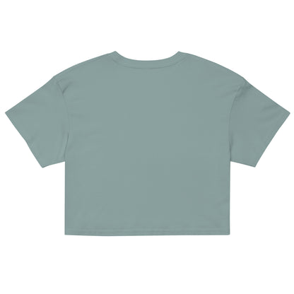 Crop top tendance femme Suisse mineral vert d'eau vue de dos
