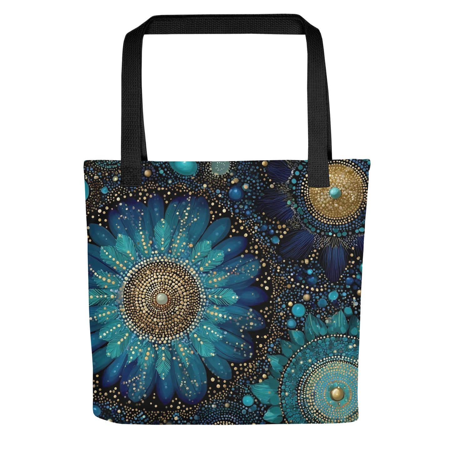 Tote bag Fleurs de Nuit aux motifs floraux abstraits et nocturnes