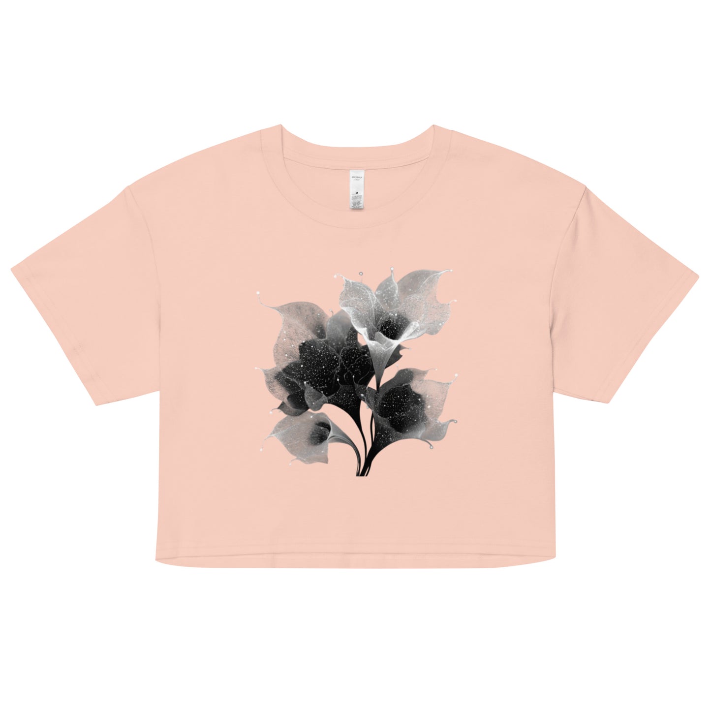 Haut d’été pour femme avec illustration fleur astrale rose pale
