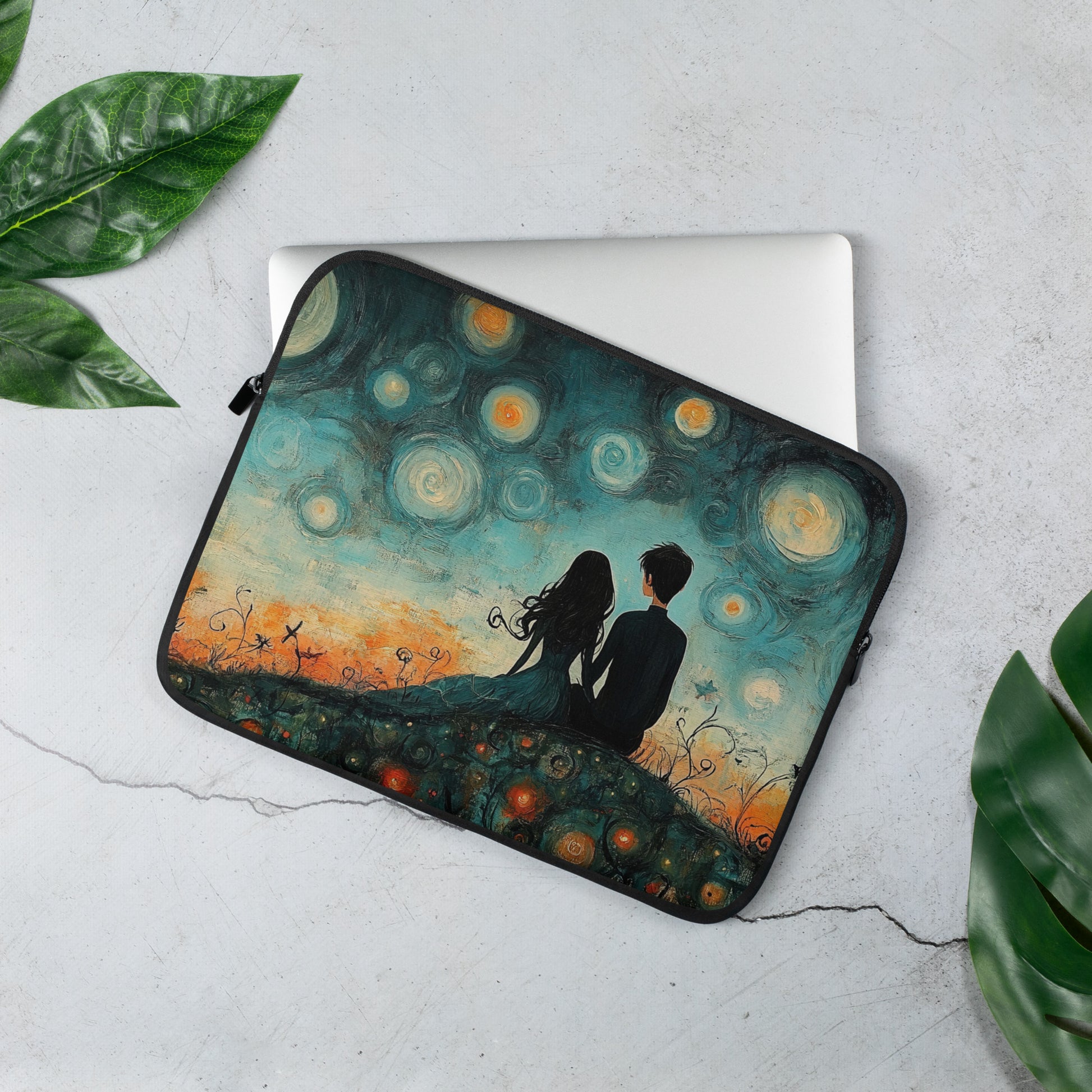 Housse ordinateur portable 13" motif Veillée sous ciel étoilé, collection Nature & Paysages