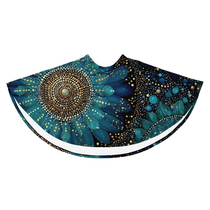 Jupe patineuse Fleurs de Nuit dépliée en effet évasé et féminin