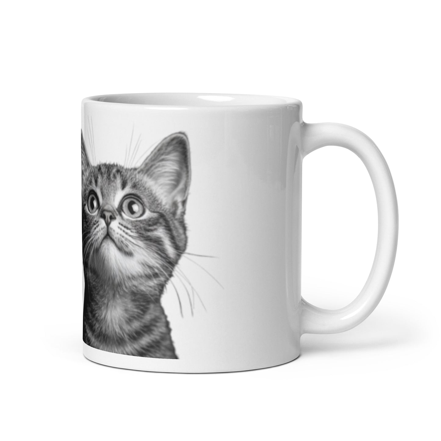 Mug animaux avec illustration unique de chaton noir et blanc