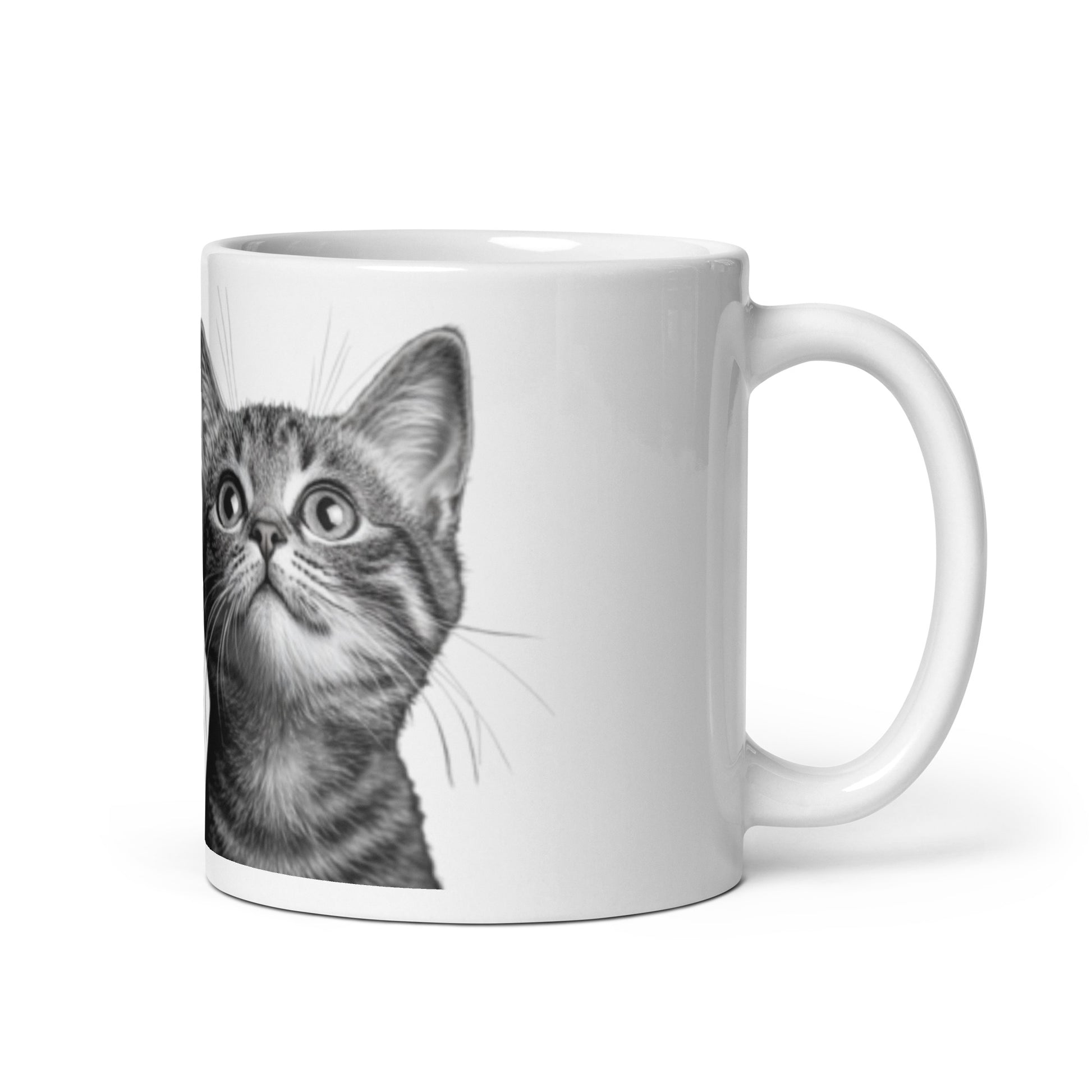Mug animaux avec illustration unique de chaton noir et blanc