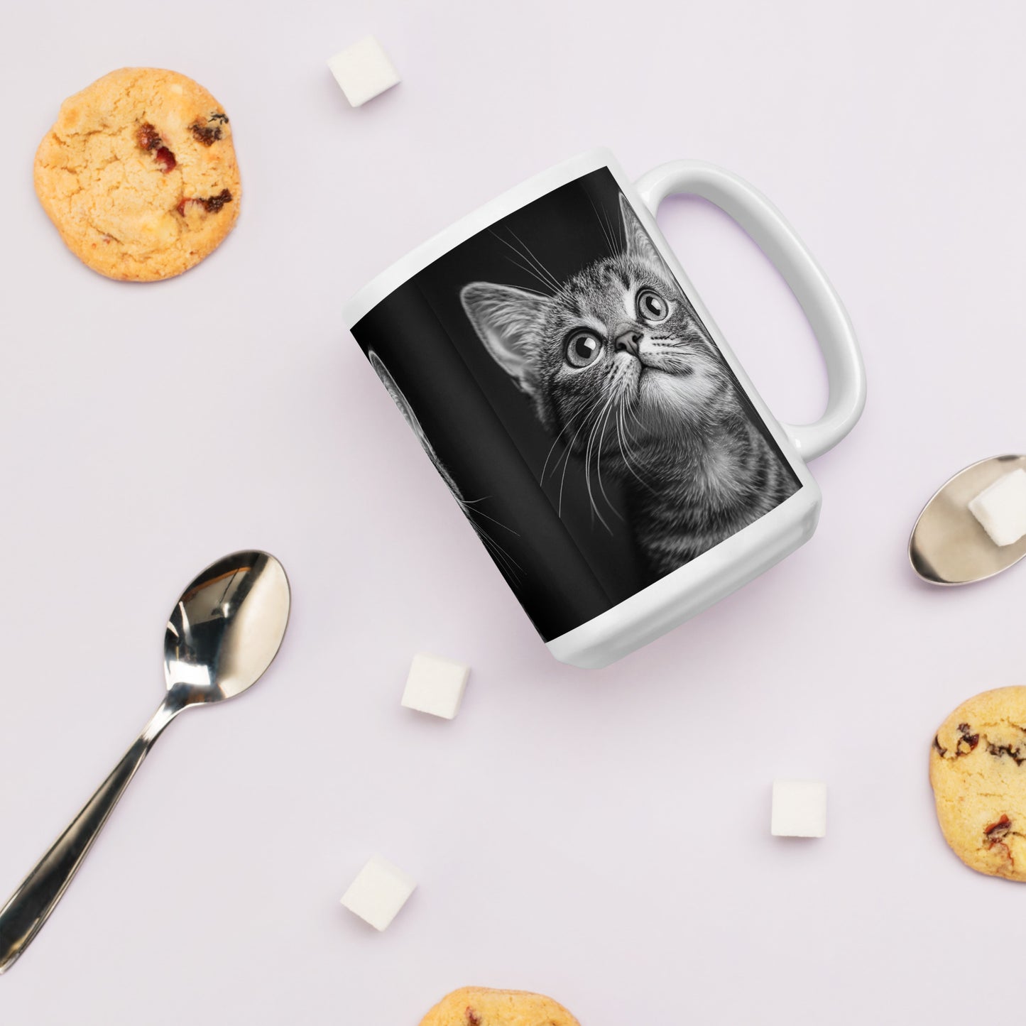 Tasse chaton tendre pour amoureux des animaux