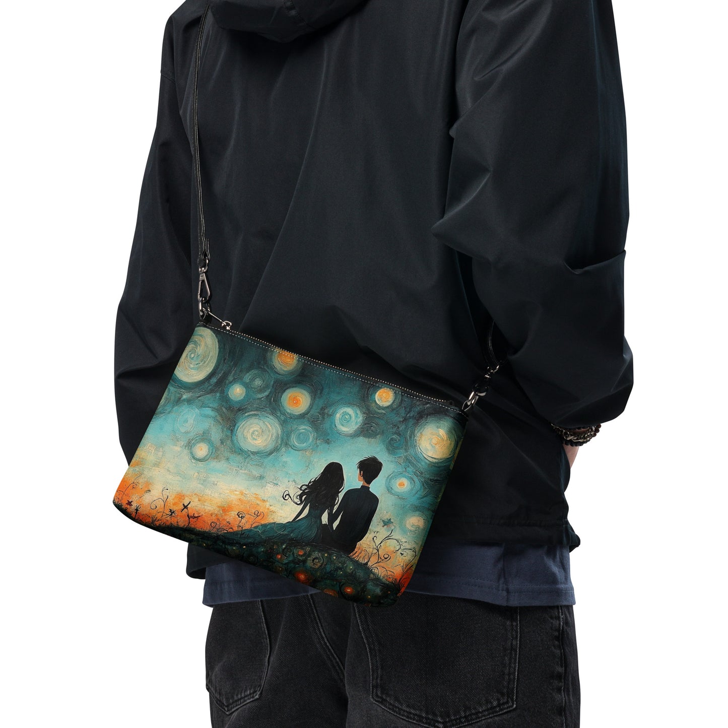 Sac en bandoulière « Veillée » illustré nature et paysage poétique