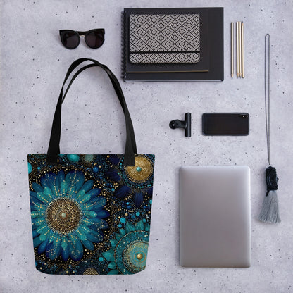 Sac shopping Fleurs de Nuit au design exclusif abstrait Suisse