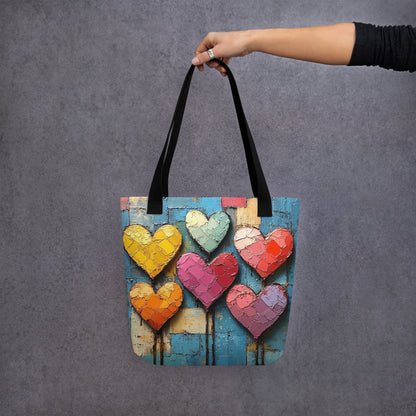 Sac tendance avec cœurs colorés pour un style fantaisie en Suisse romande