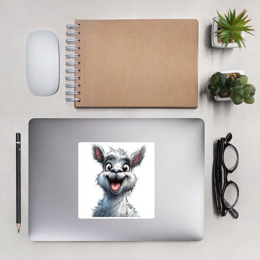 Sticker Super Lama appliqué sur un ordinateur portable