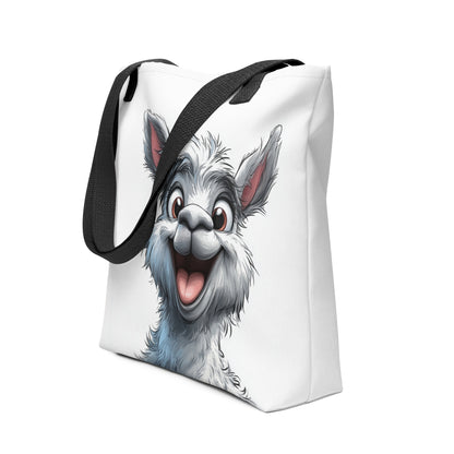 Sac à main écologique avec illustration de lama décalé