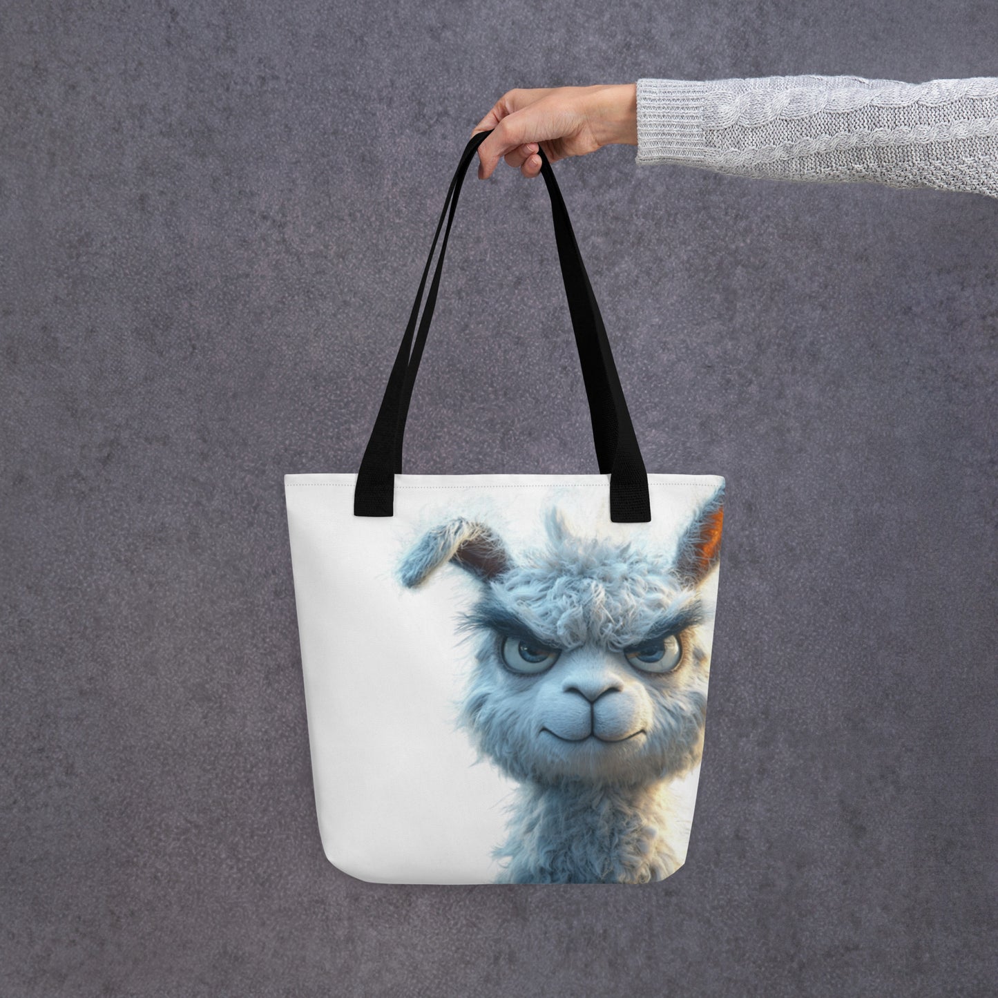 Sac fourre-tout Angry Lama pour un look audacieux et tendance.