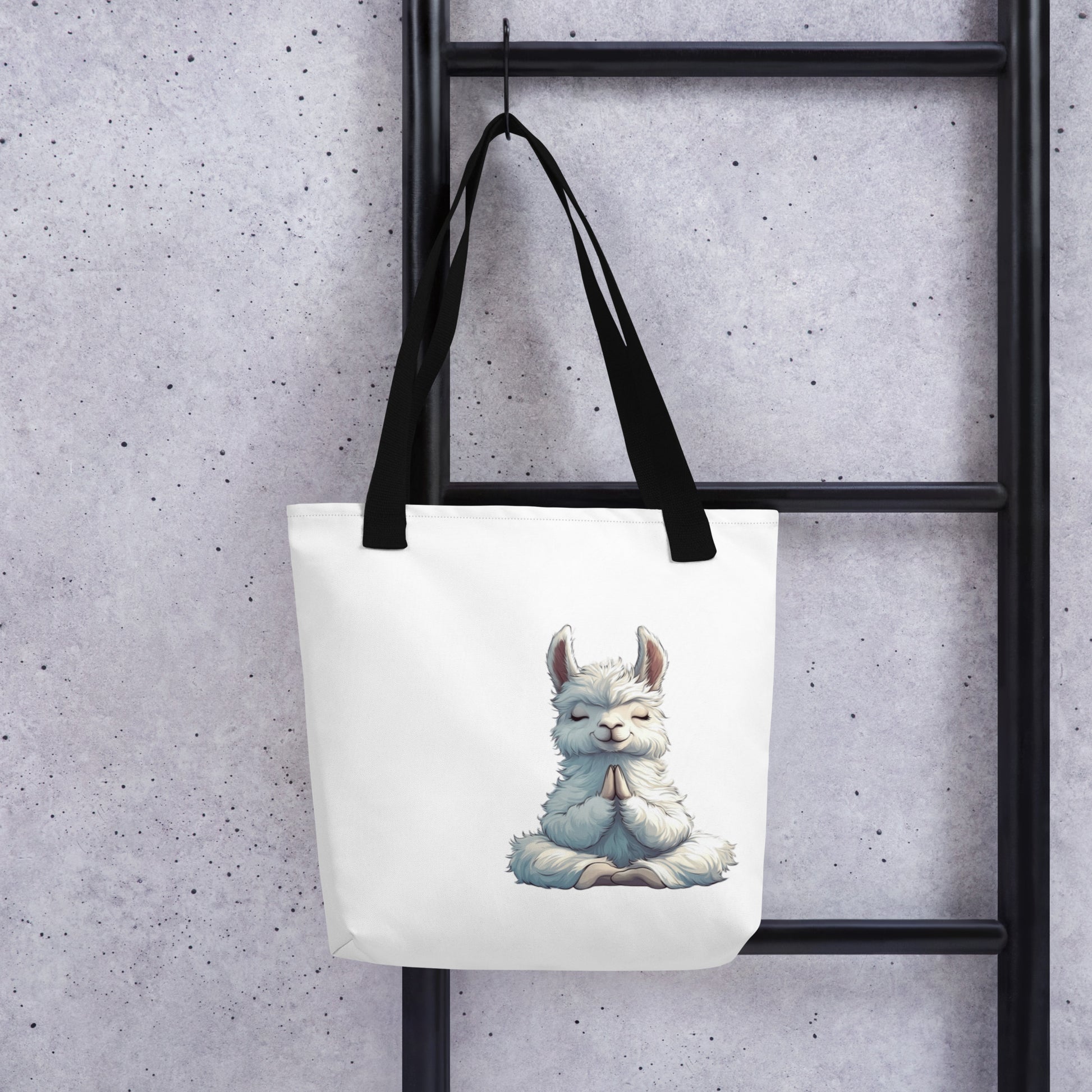 Tote bag lama zen idéal pour le yoga et le quotidien, design minimaliste