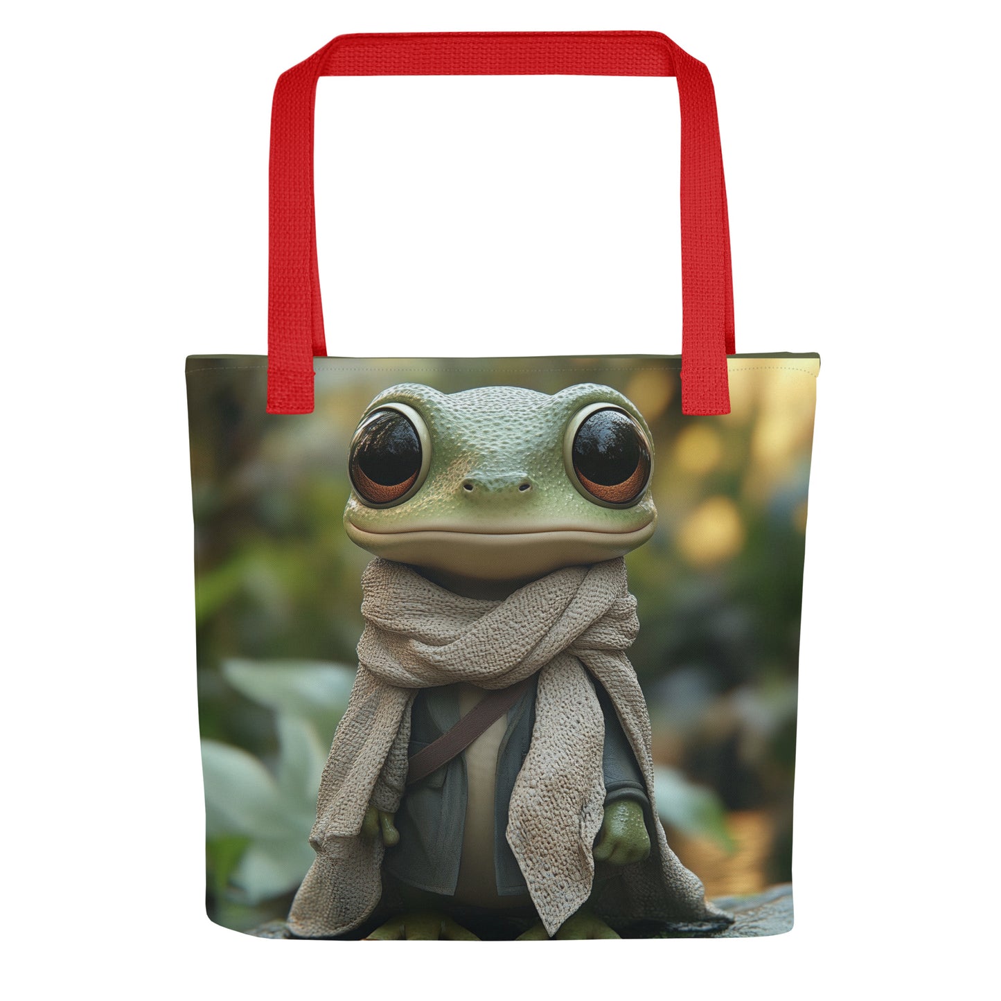Tote bag Super Rainette avec anses rouges