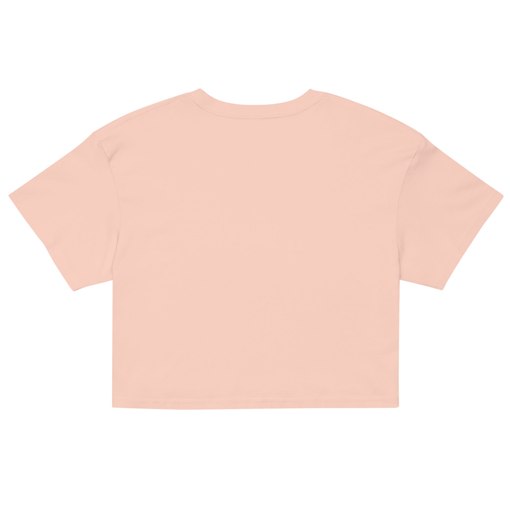T-shirt court en coton rose pale vue de dos